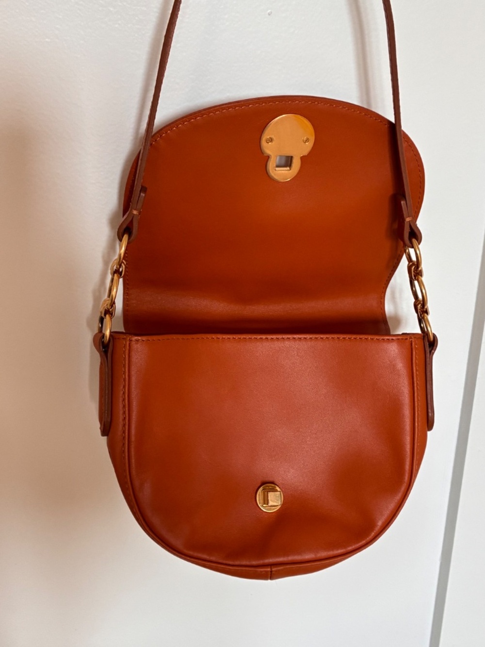 Longchamp orange leather Cavalcade crossbody - Picture 7 of 15